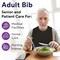Proheal Disposable Adult Bibs Tie Back  Perfect for Seniors Painting  Eating  Black 25 Pack 25PK PH-16439H - alternate 2